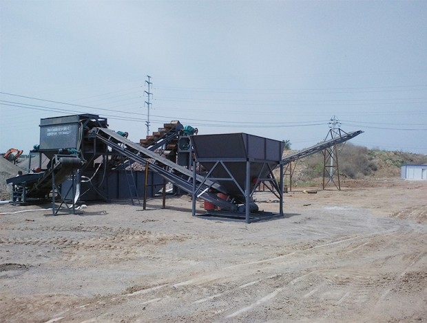 日产2000吨石粉洗砂机工作现场